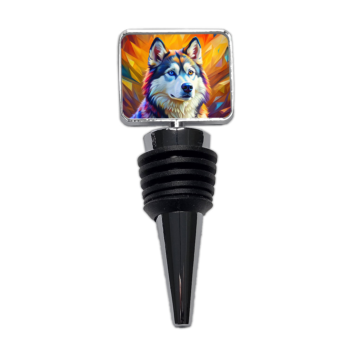 Alaskan Malamute Dog Pop Art Wine Bottle Stopper