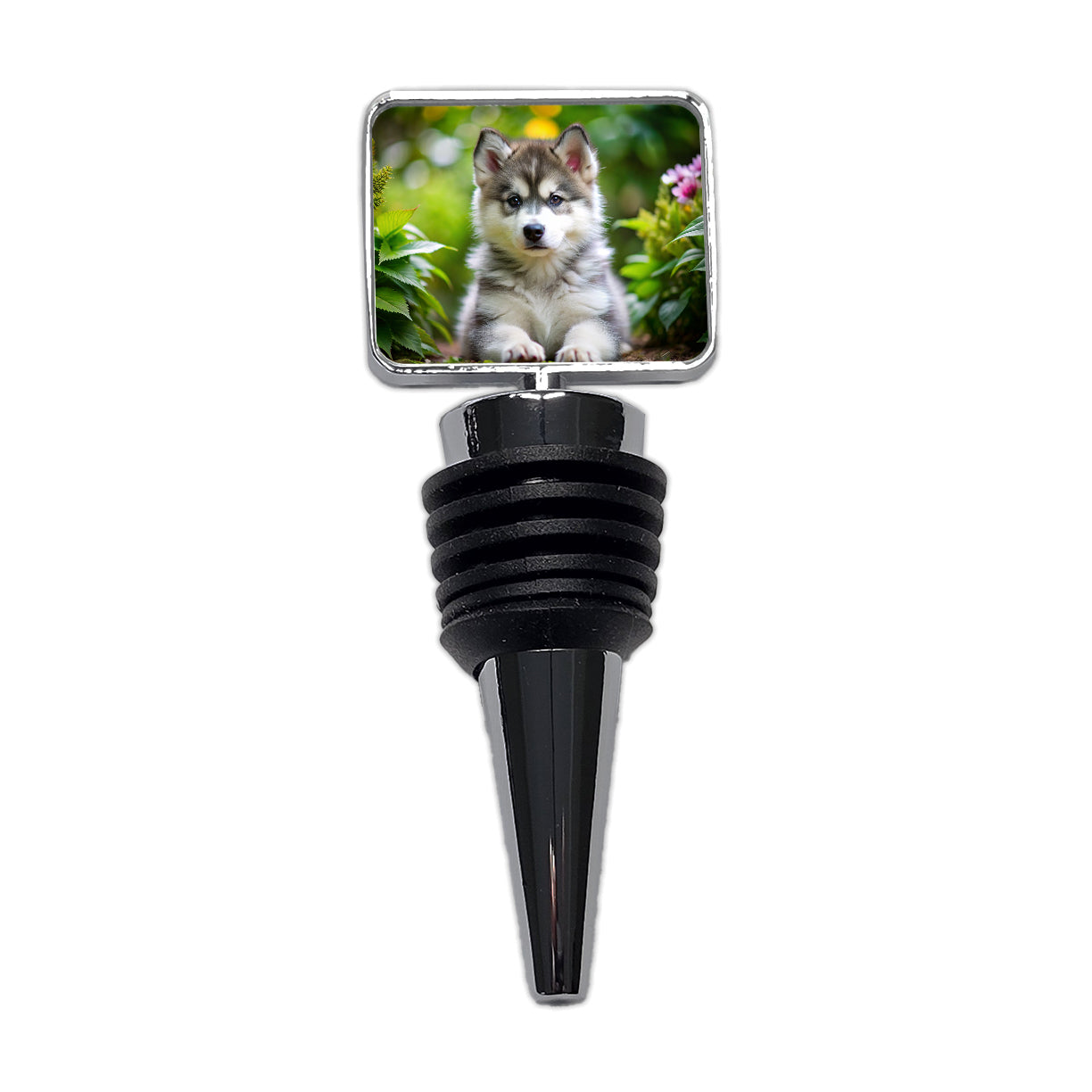 Alaskan Malamute Dog Puppy Photo Wine Bottle Stopper