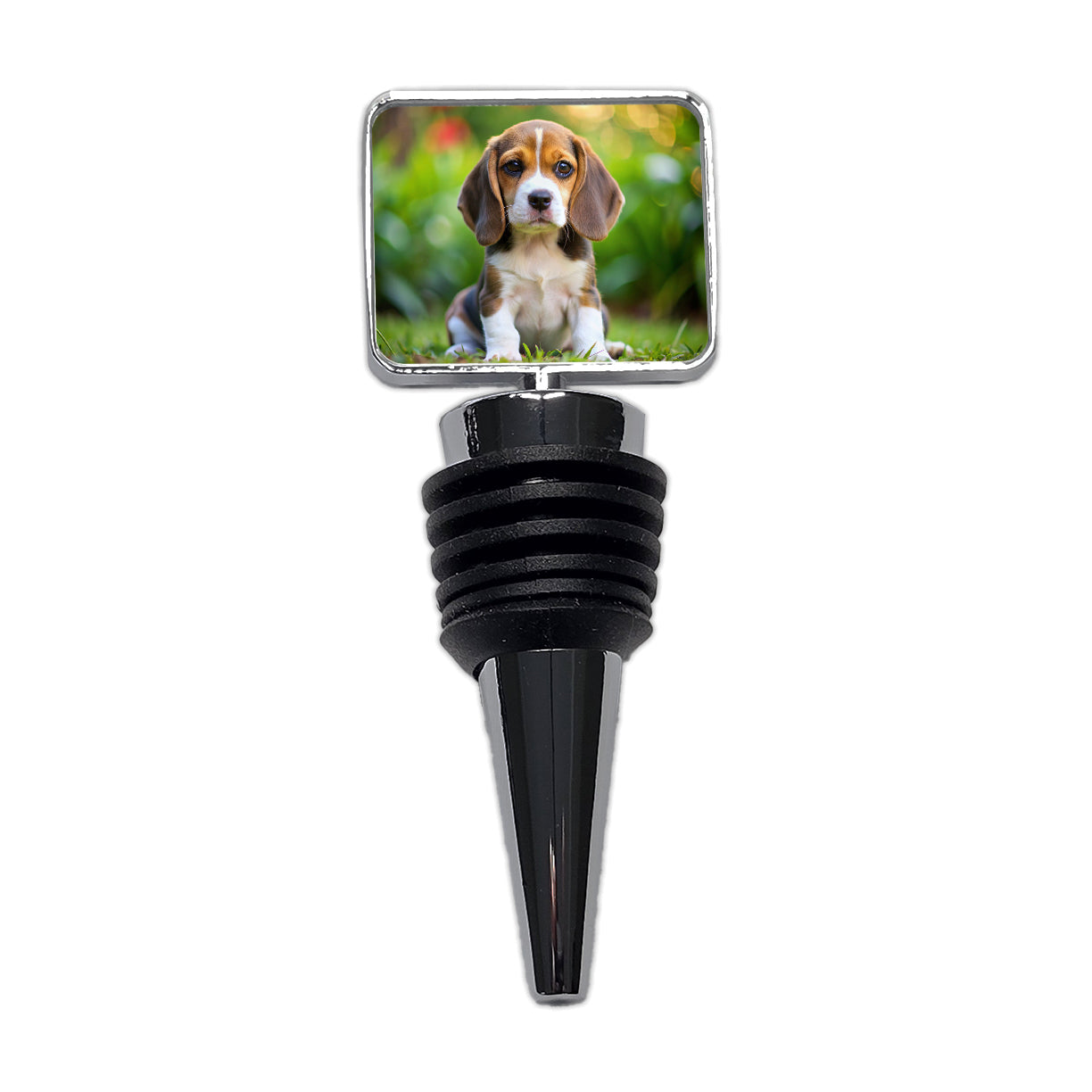 Beagle Dog Puppy Photo Wine Bottle Stopper