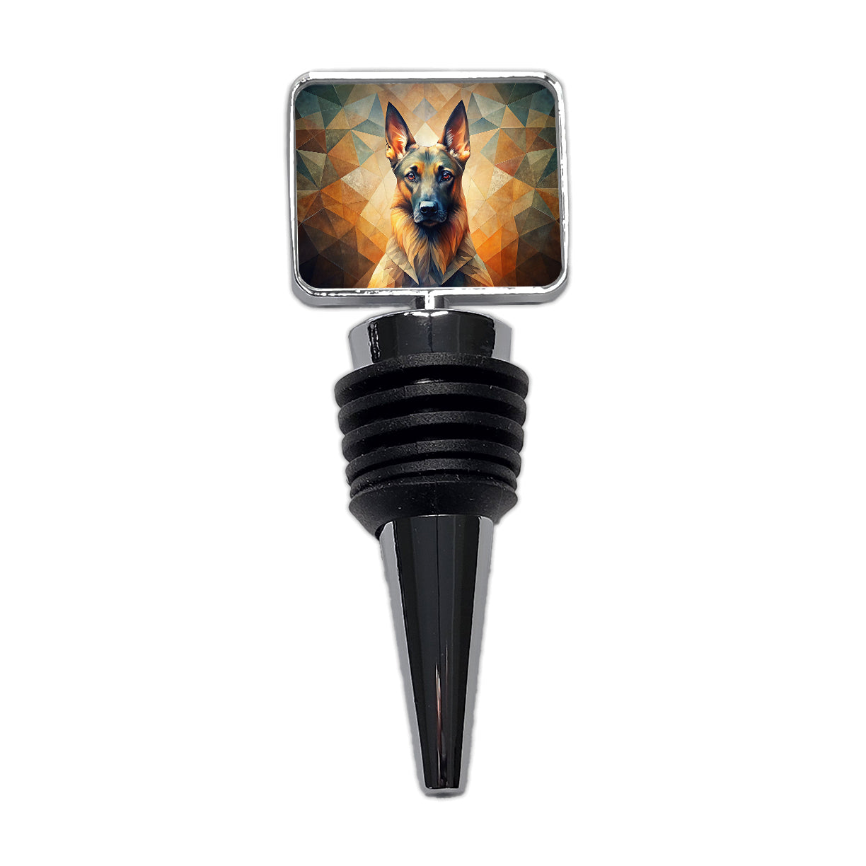 Belgian Malinois Dog Abstract Stylized Art Wine Bottle Stopper