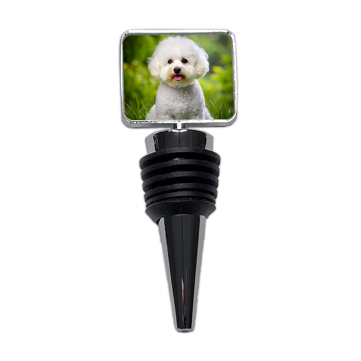 Bichon Frise Dog Photo Wine Bottle Stopper