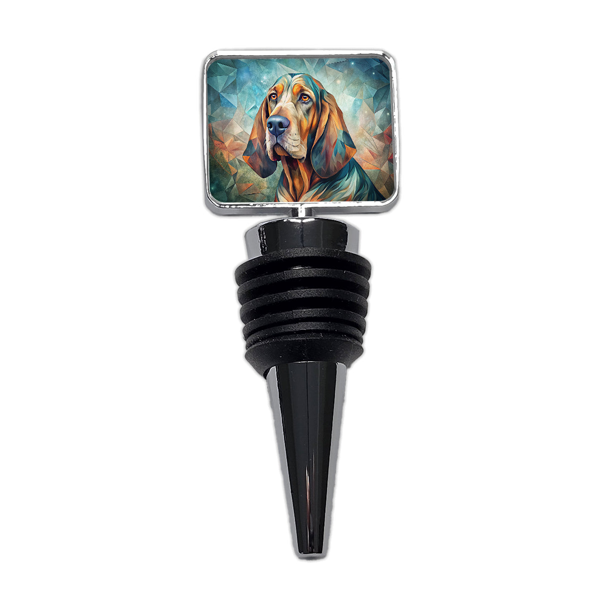 Bloodhound Dog Contemporary Art Wine Bottle Stopper