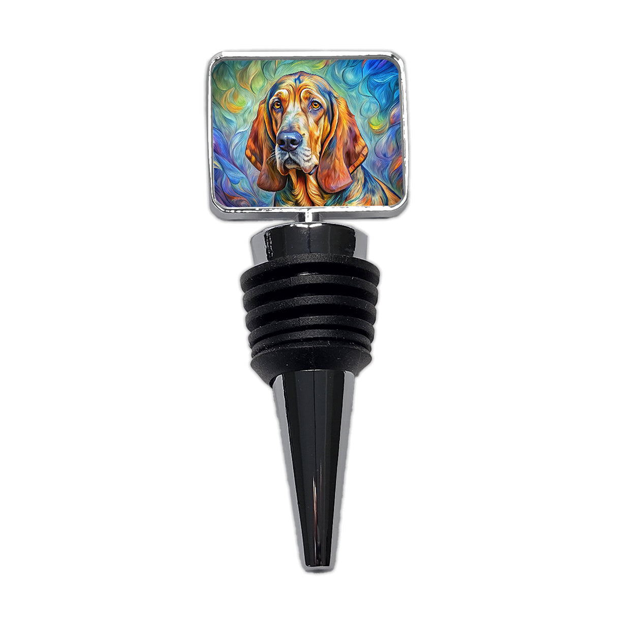 Bloodhound Dog Expressionism Art Wine Bottle Stopper