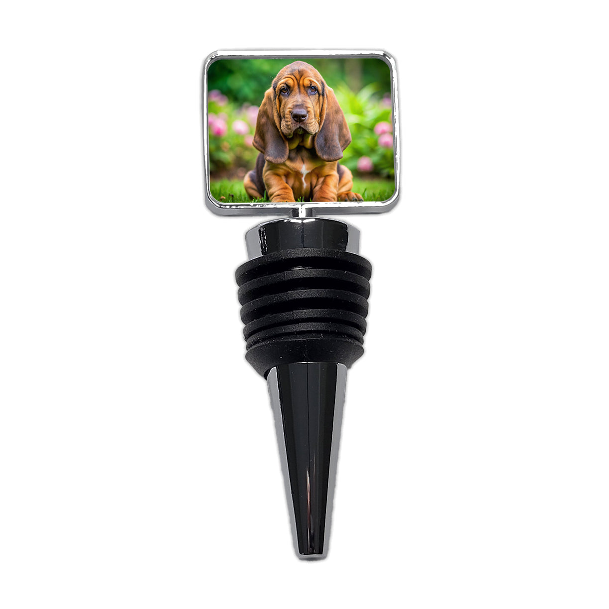 Bloodhound Dog Puppy Photo Wine Bottle Stopper