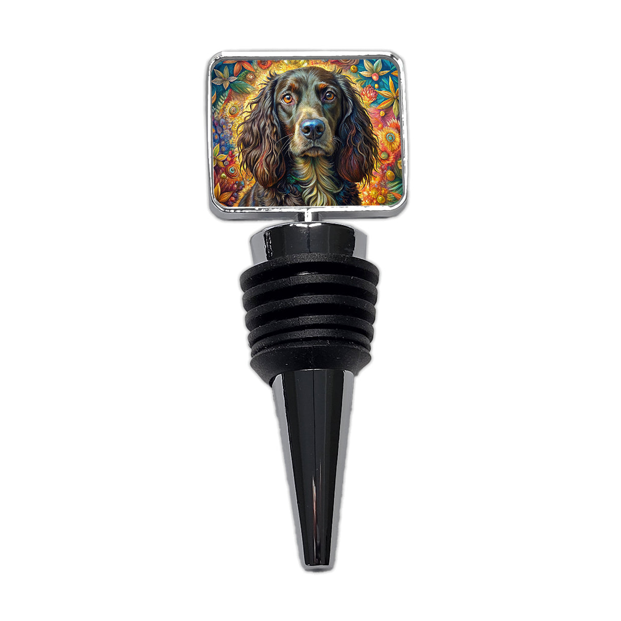 Boykin Spaniel Dog French Bohemian Art Wine Bottle Stopper