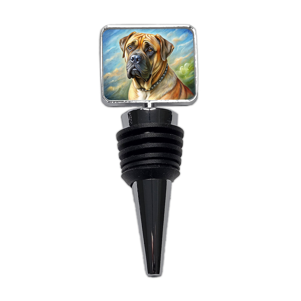 Bullmastiff Dog Illustration Wine Bottle Stopper