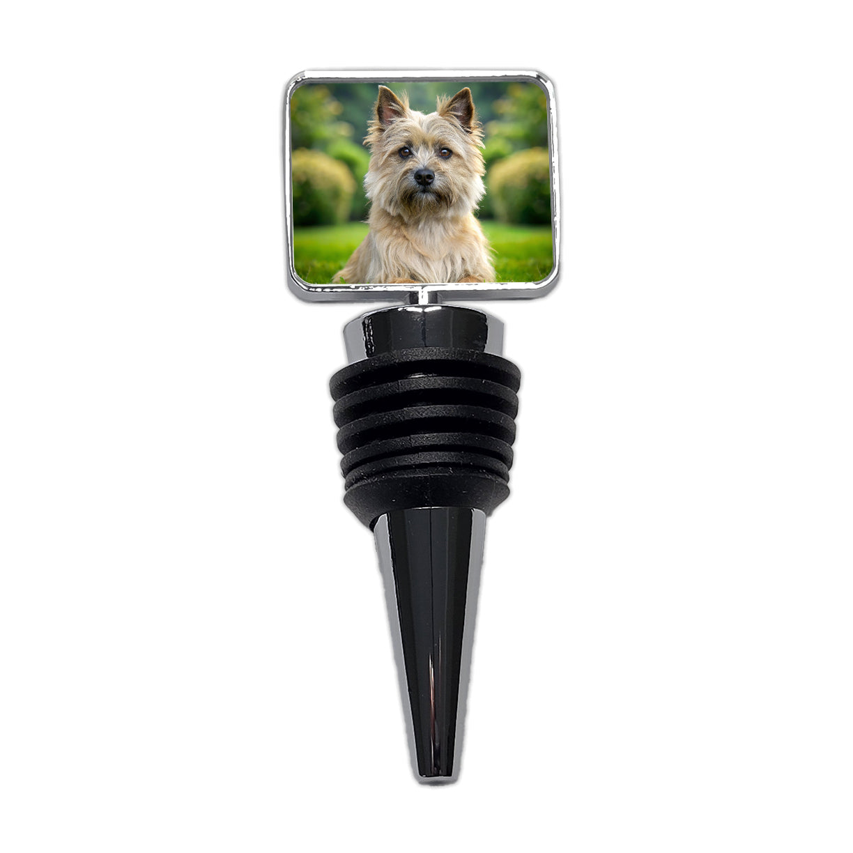 Cairn Terrier Dog Photo Wine Bottle Stopper
