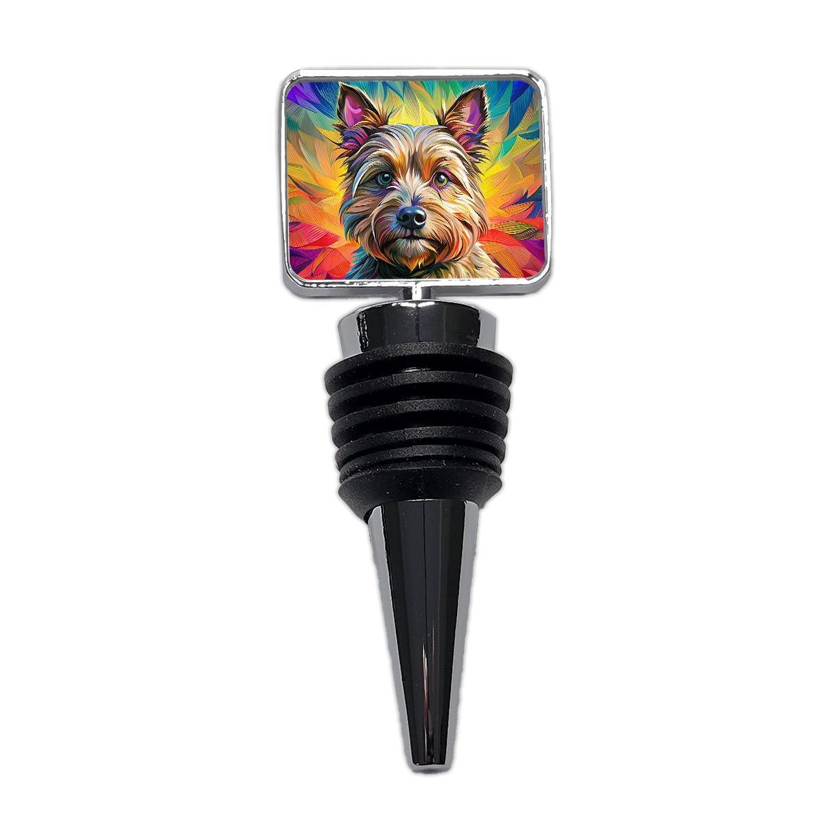 Cairn Terrier Dog Pop Art Wine Bottle Stopper