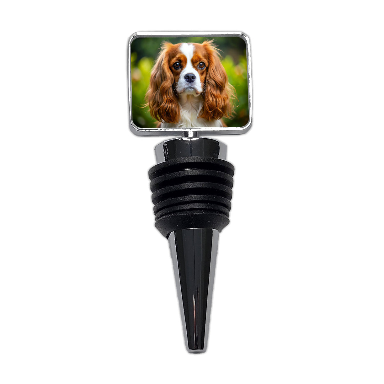 Cavalier King Charles Spaniel Dog Photo Wine Bottle Stopper