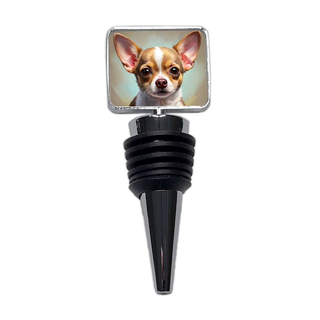 Chihuahua Dog Illustration Wine Bottle Stopper