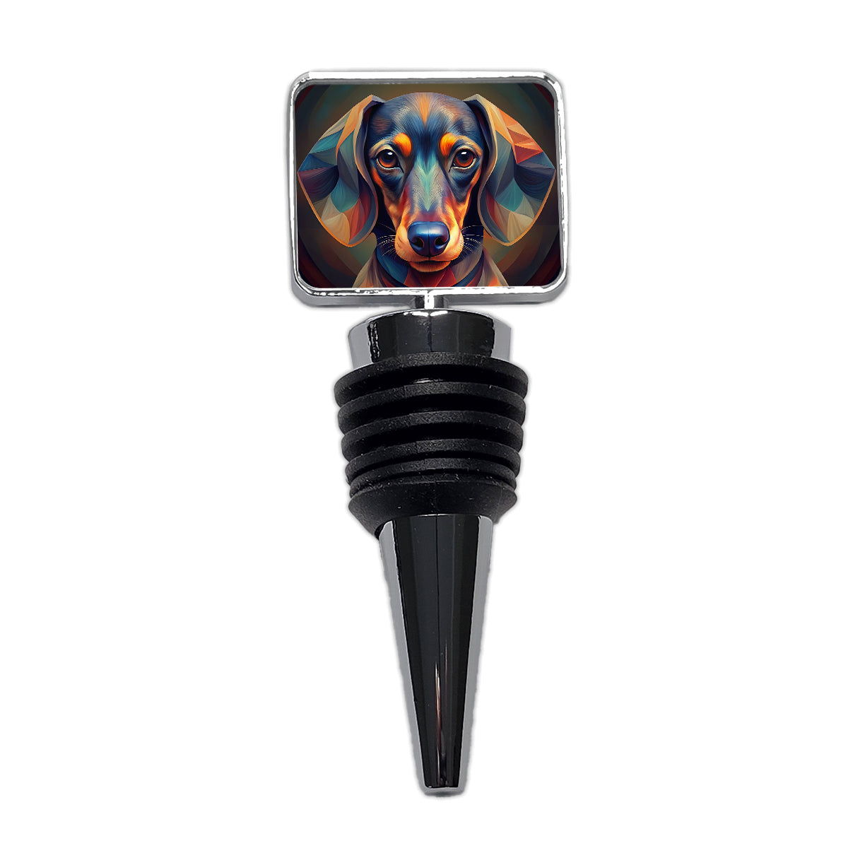 Dachshund Dog Abstract Stylized Art Wine Bottle Stopper