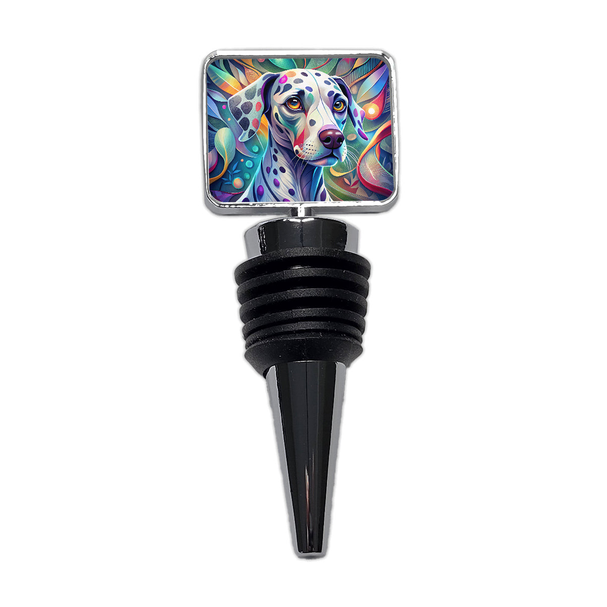 Dalmatian Dog Abstract Stylized Art Wine Bottle Stopper