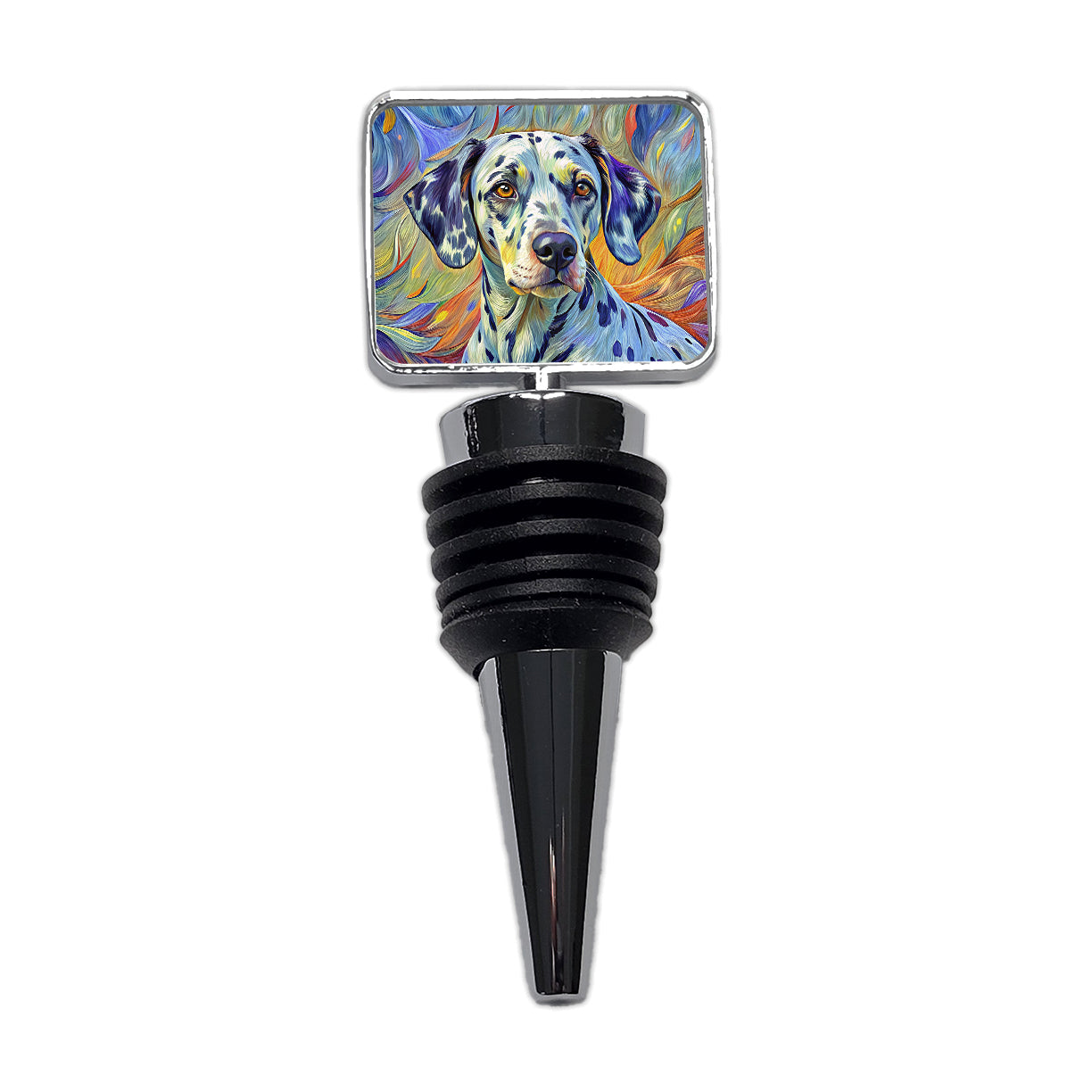Dalmatian Dog Expressionism Art Wine Bottle Stopper