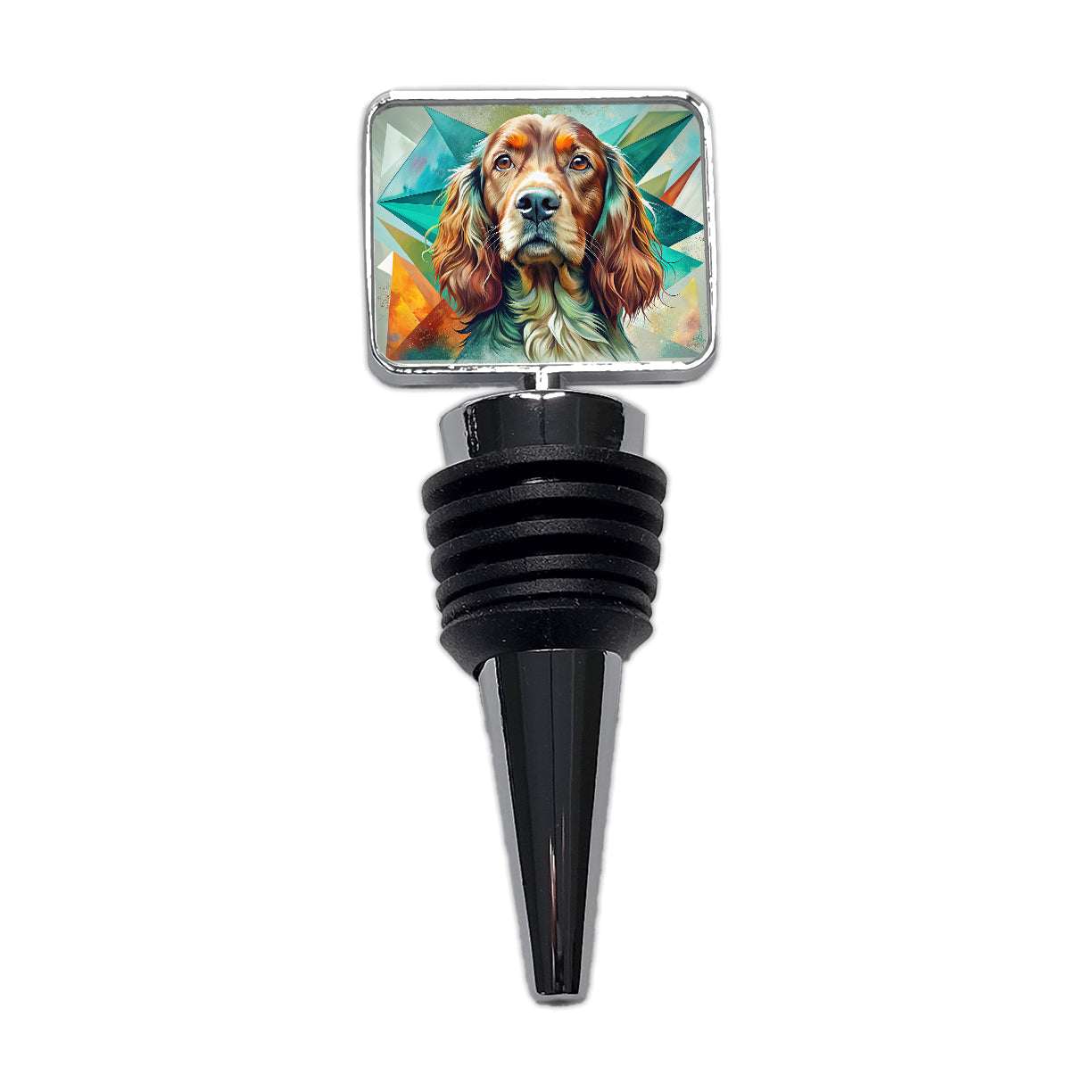 Irish Setter Dog Contemporary Art Wine Bottle Stopper