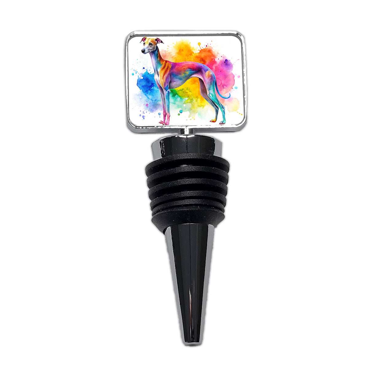 Italian Greyhound Dog Watercolor Style Wine Bottle Stopper
