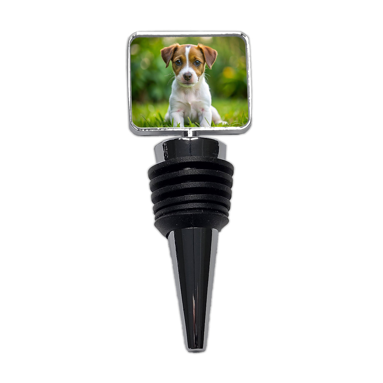 Jack Russell Terrier Dog Puppy Photo Wine Bottle Stopper