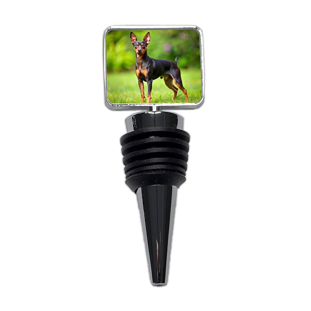 Miniature Pinscher Dog Photo Wine Bottle Stopper