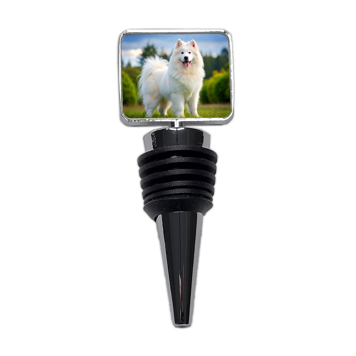 Samoyed Dog Photo Wine Bottle Stopper