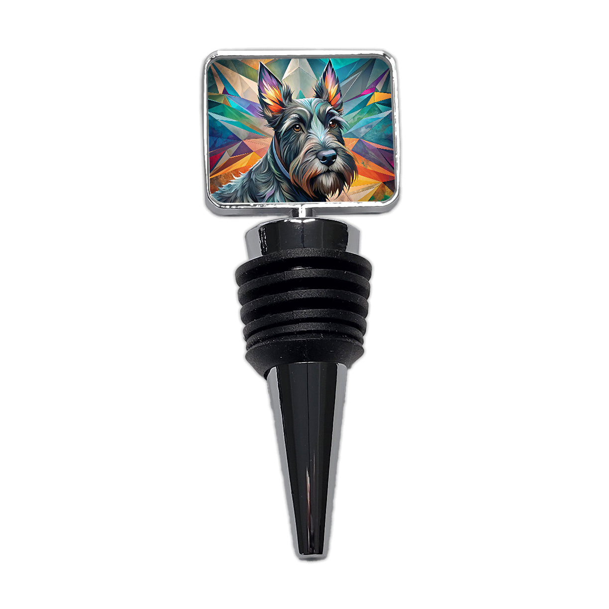 Scottish Terrier Dog Contemporary Art Wine Bottle Stopper