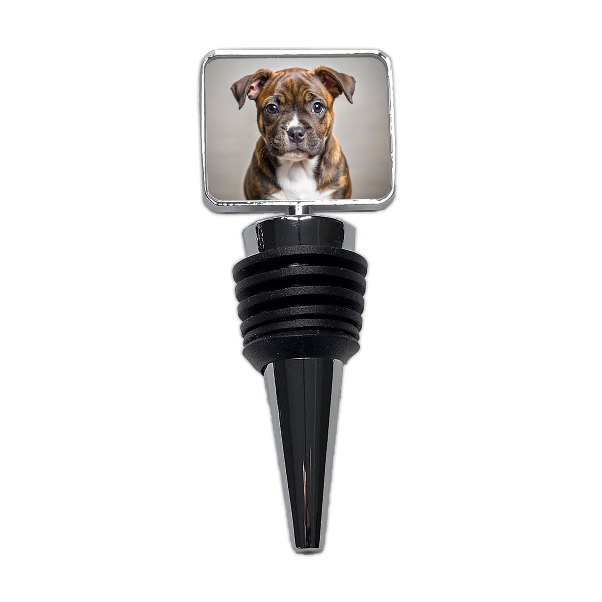 Staffordshire Bull Terrier Staffy Dog Puppy Photo Wine Bottle Stopper