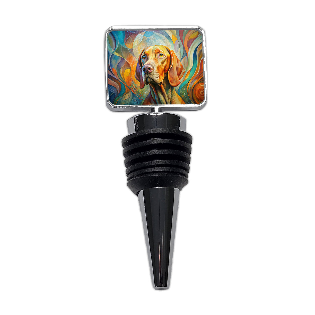 Vizsla Dog Abstract Art Wine Bottle Stopper
