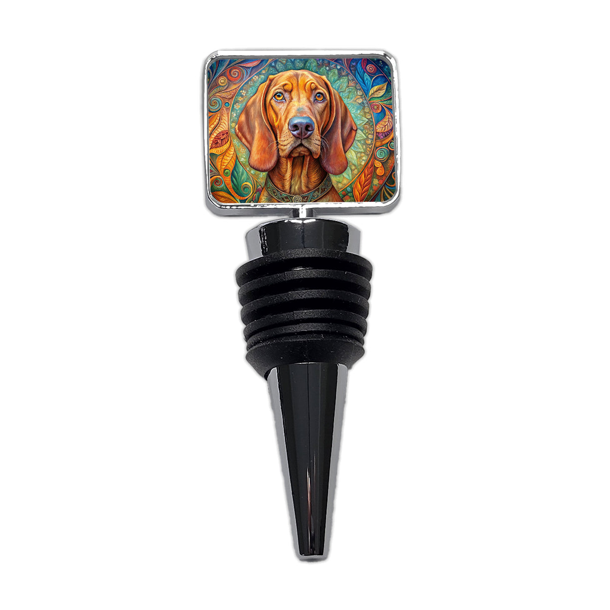 Vizsla Dog Bohemian Art Wine Bottle Stopper