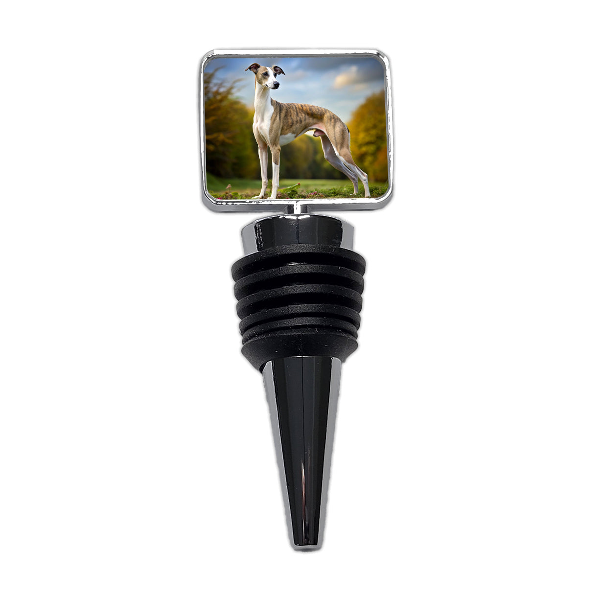 Whippet Dog Photo Wine Bottle Stopper