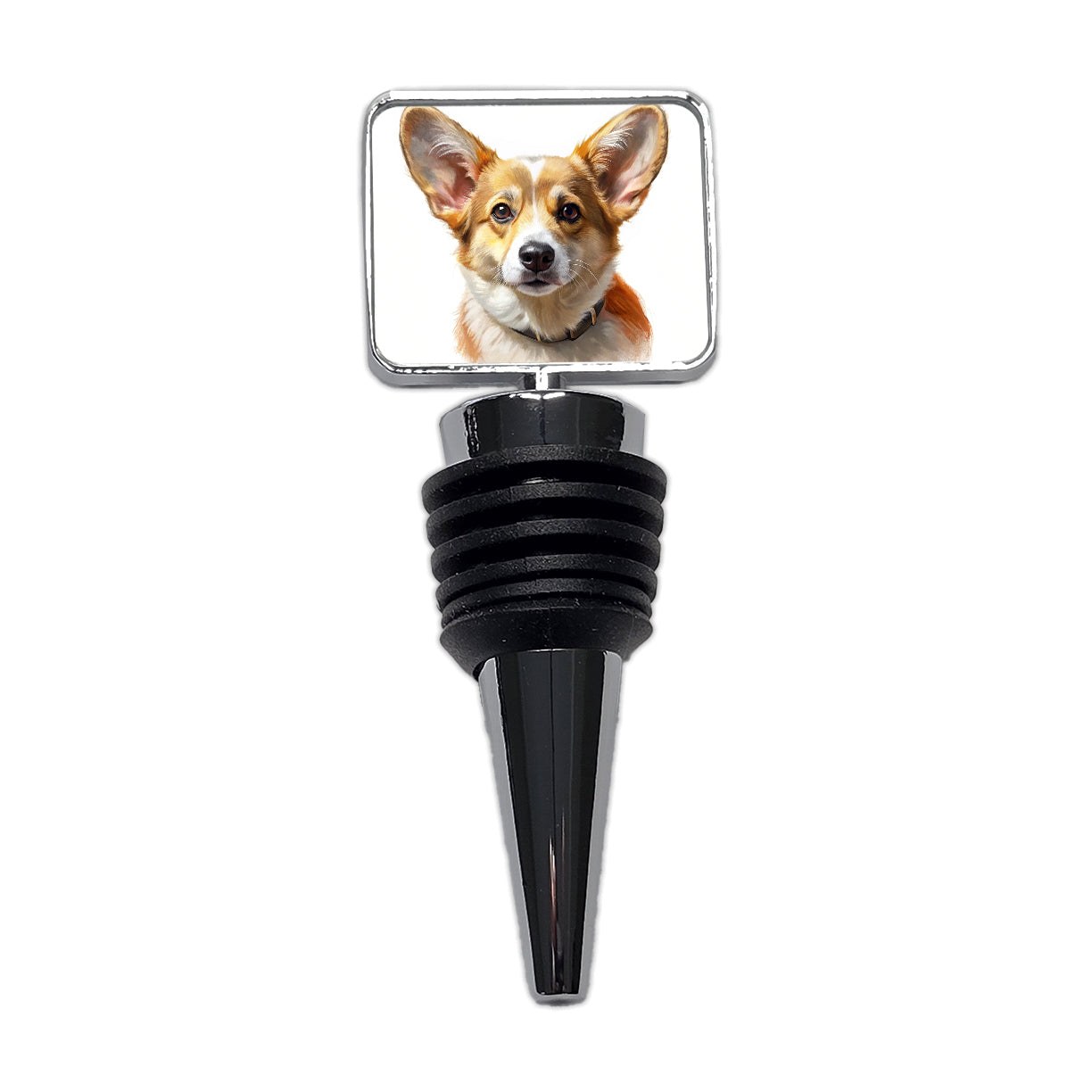 Corgi Cute Face Illustration Wine Bottle Stopper