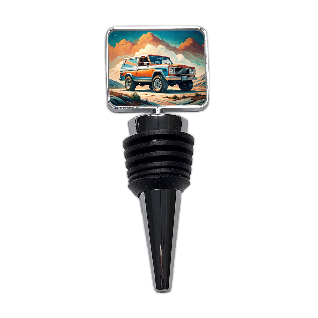 Retro Classic Off-Road Truck Art Wine Bottle Stopper
