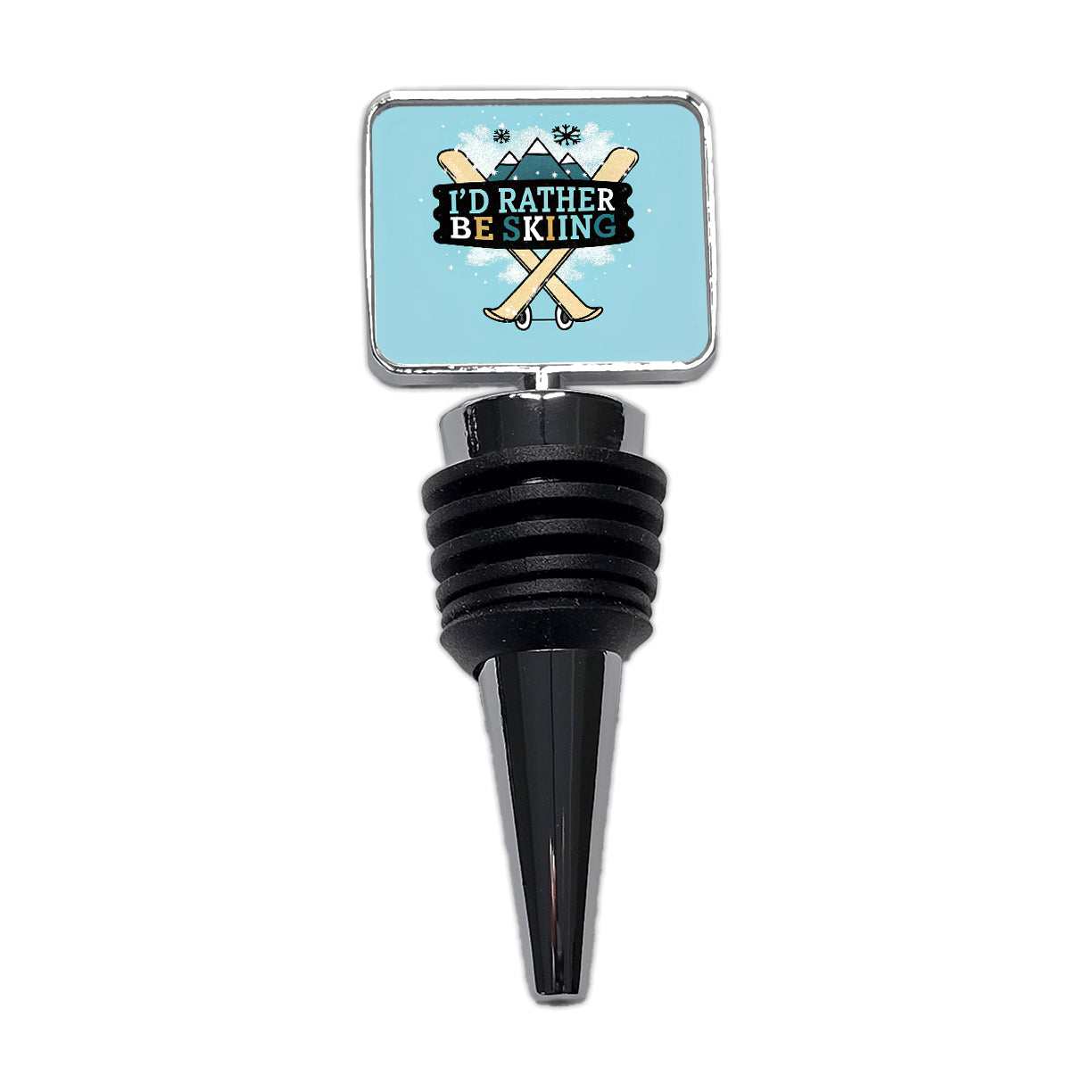 I'd Rather Be Skiing Wine Bottle Stopper