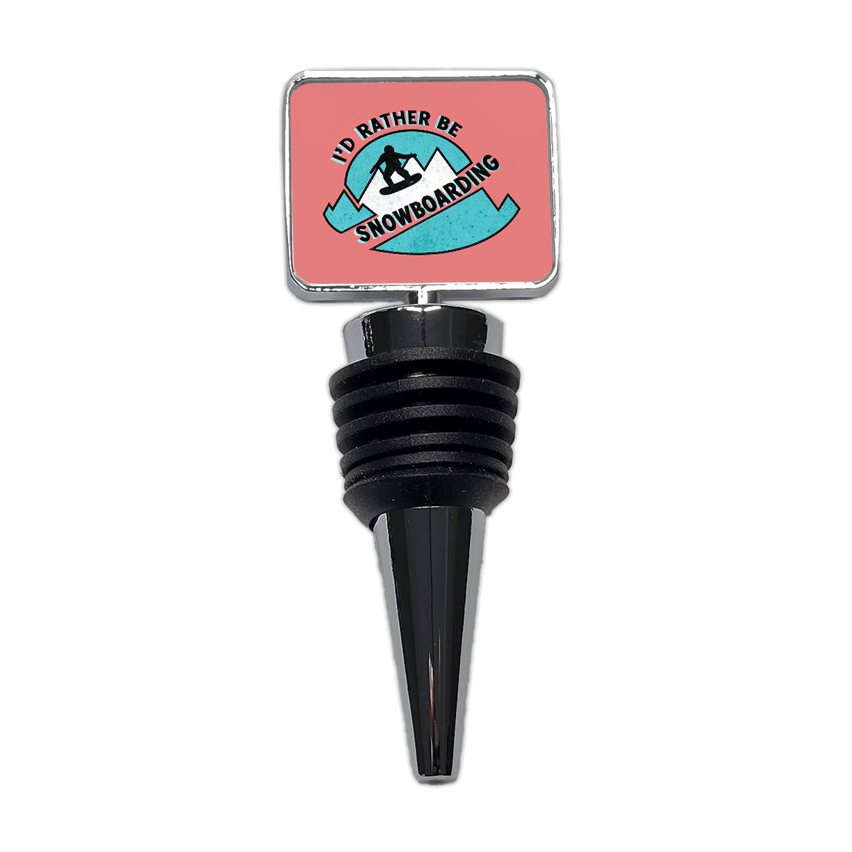I'd Rather Be Snow Boarding Wine Bottle Stopper
