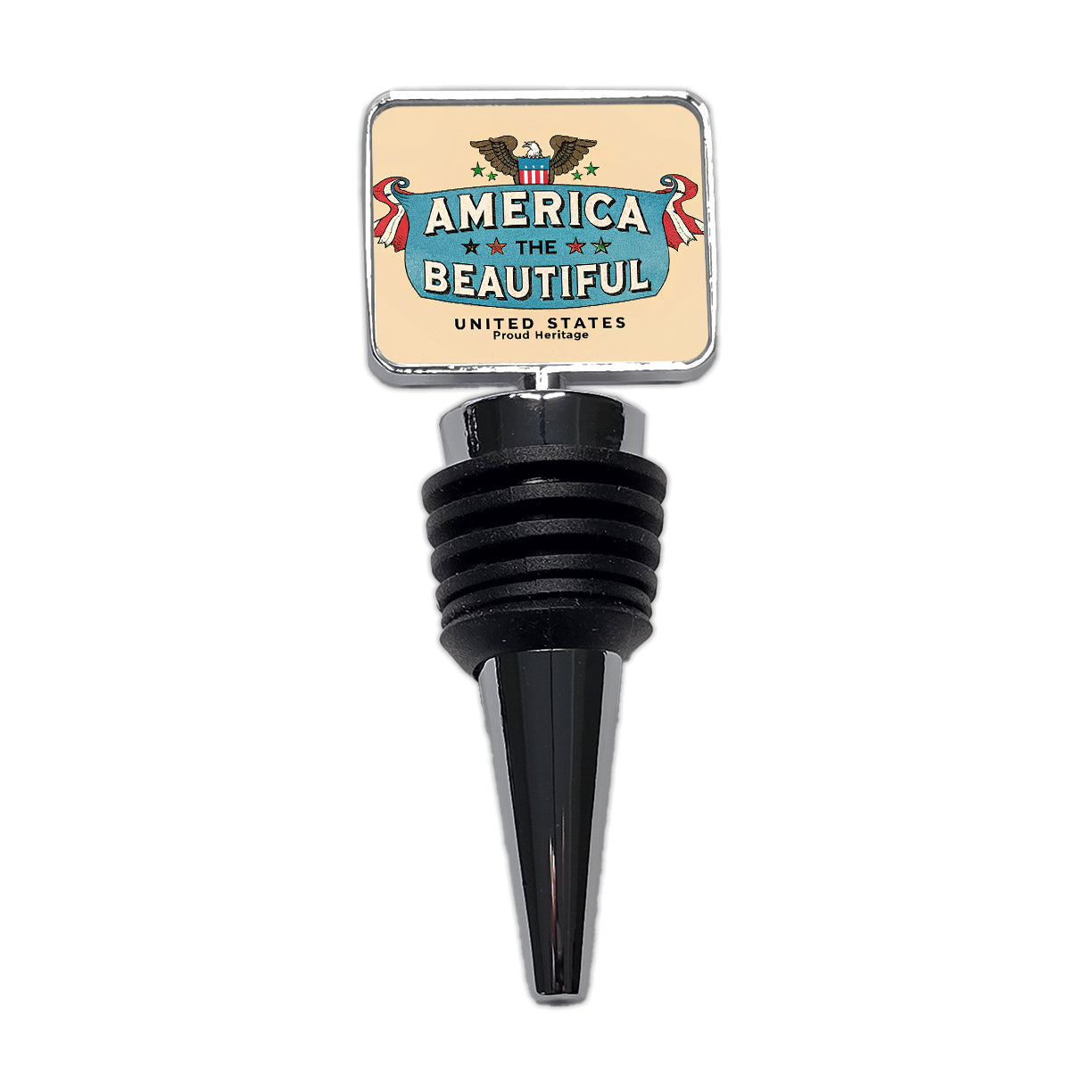 America The Beautiful United States Proud Heritage Wine Bottle Stopper