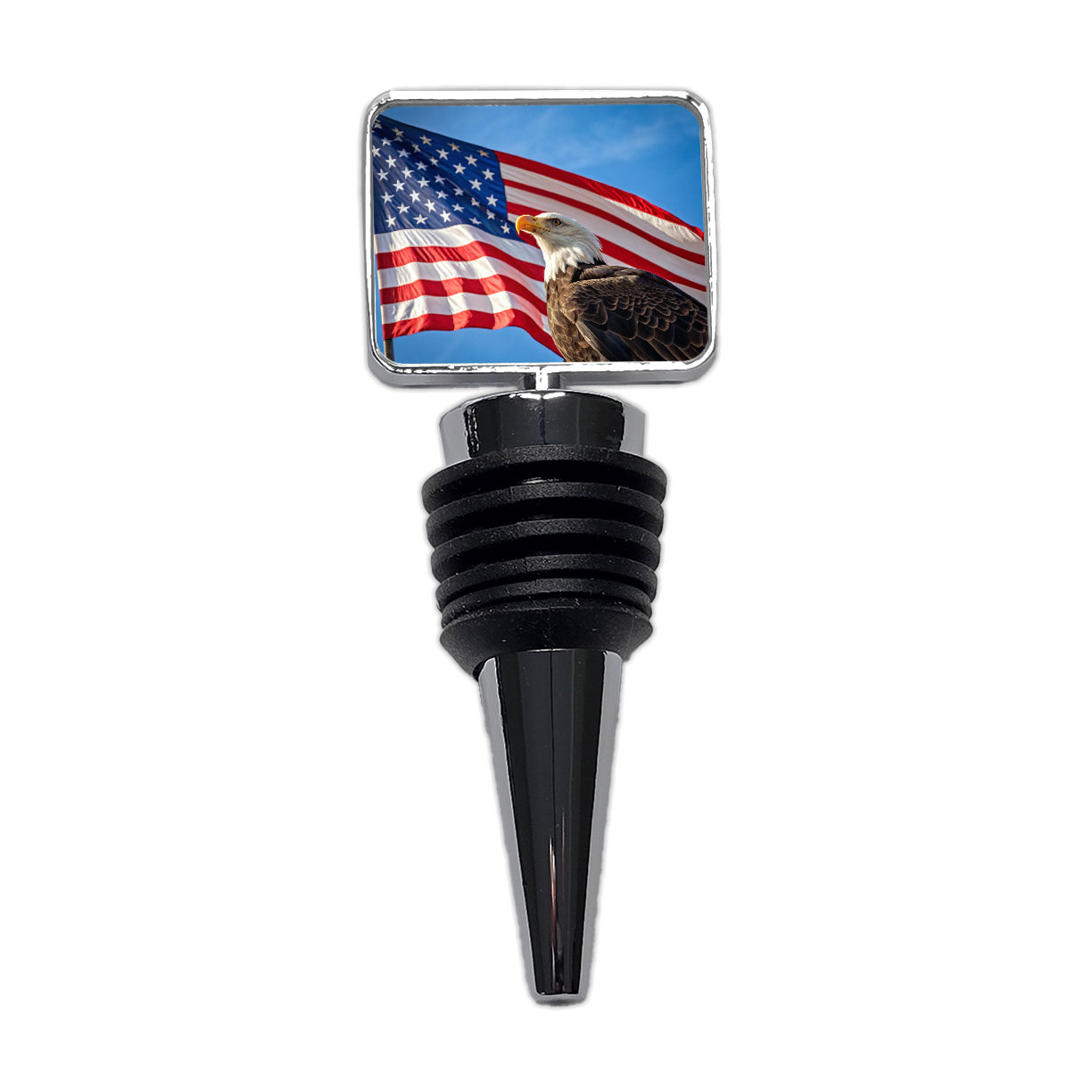 Eagle And American Flag USA United States Patriotic Wine Bottle Stopper