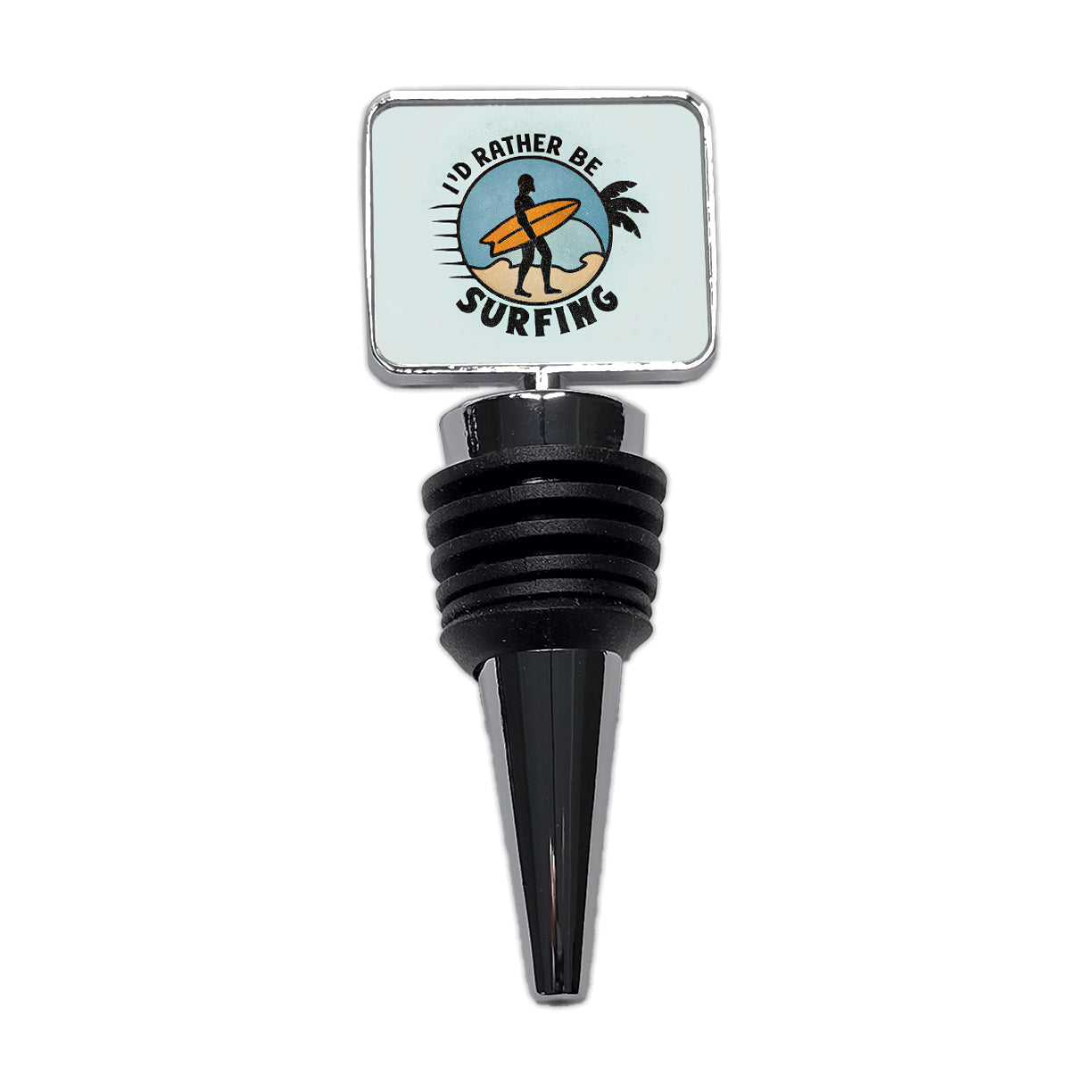 I'd Rather Be Surfing Wine Bottle Stopper