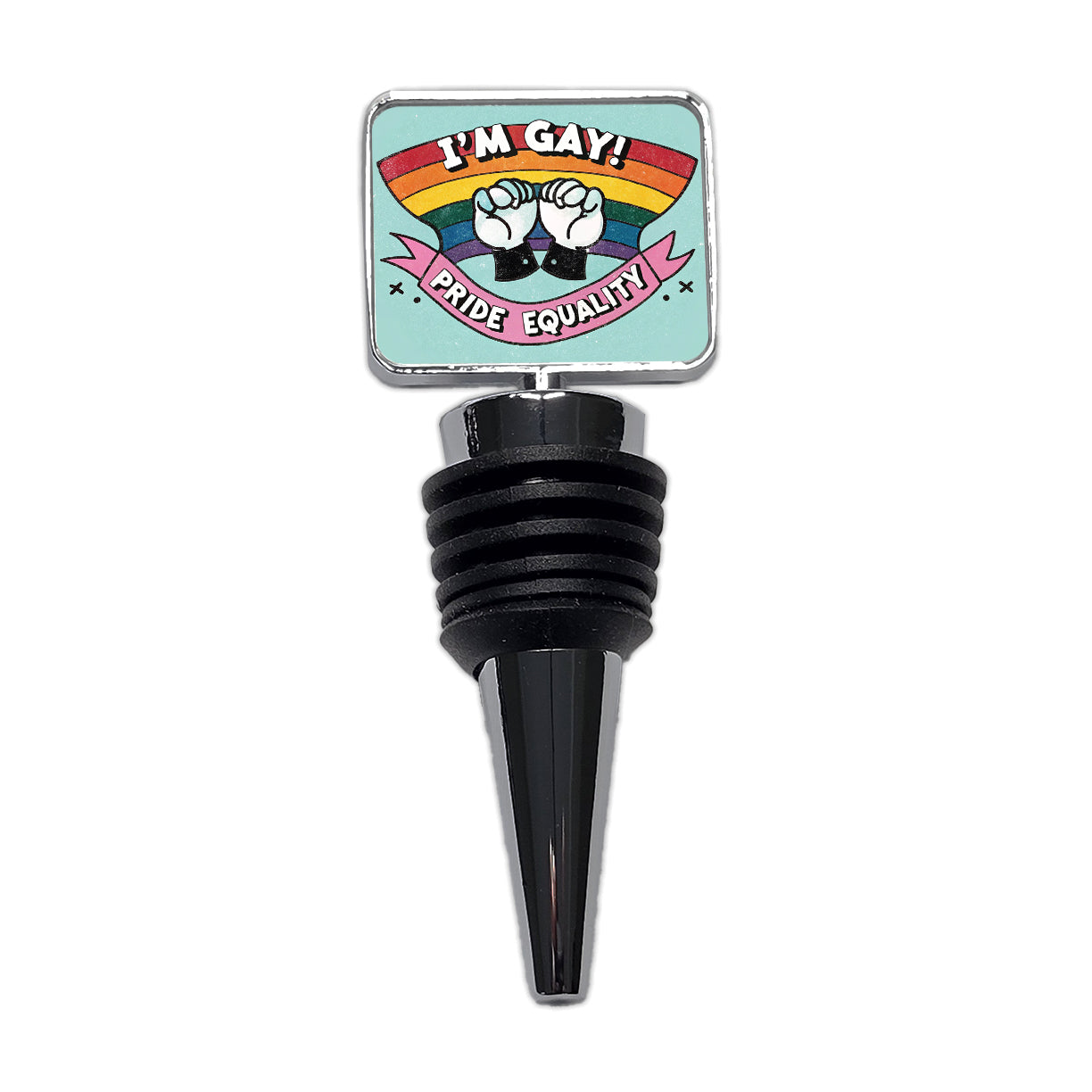 I'm Gay Pride Equality LGBTQ Rainbow Wine Bottle Stopper