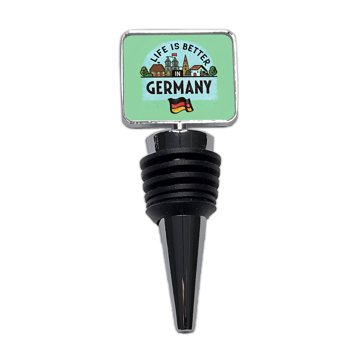 Life Is Better In Germany Flag Wine Bottle Stopper