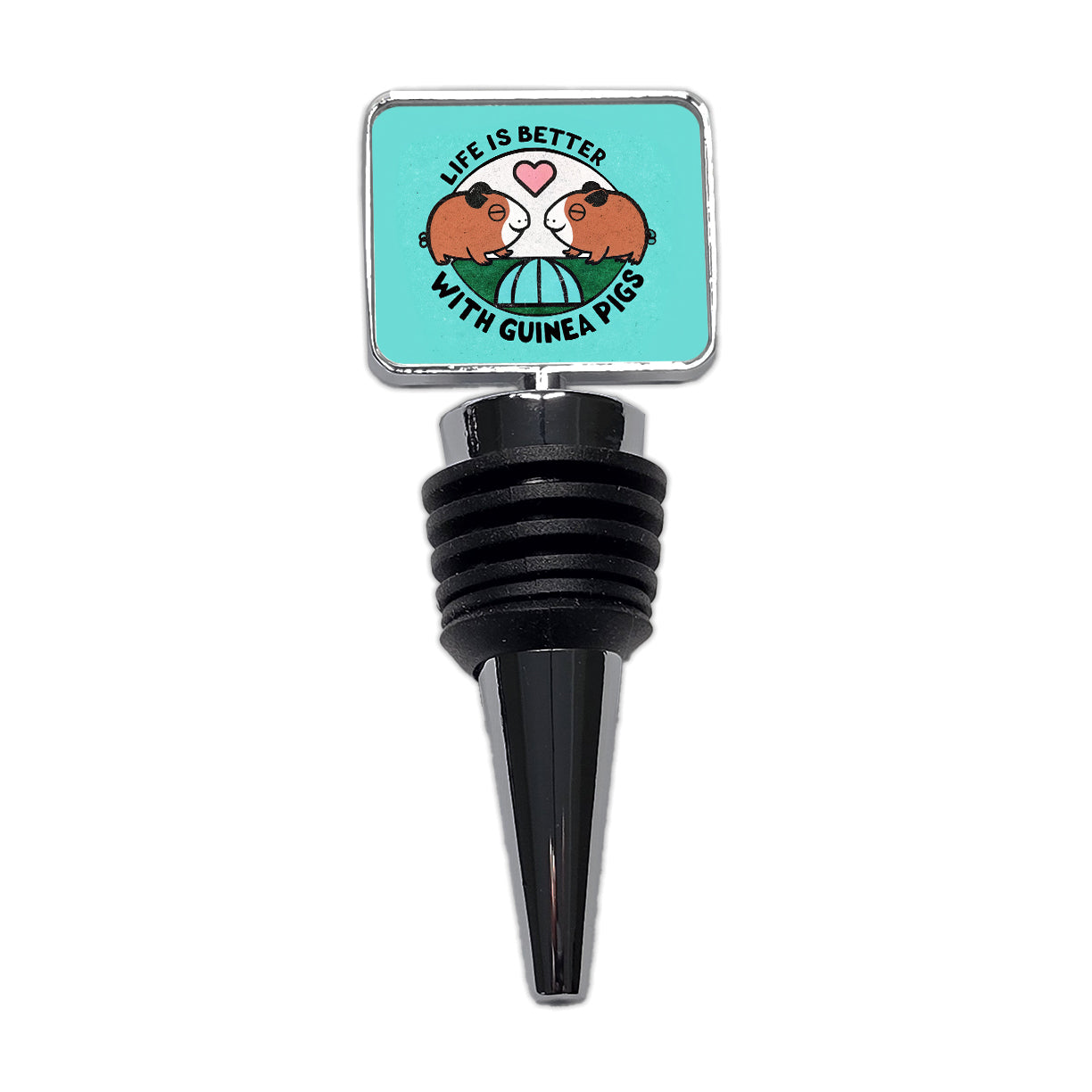 Life Is Better With Guinea Pigs Wine Bottle Stopper