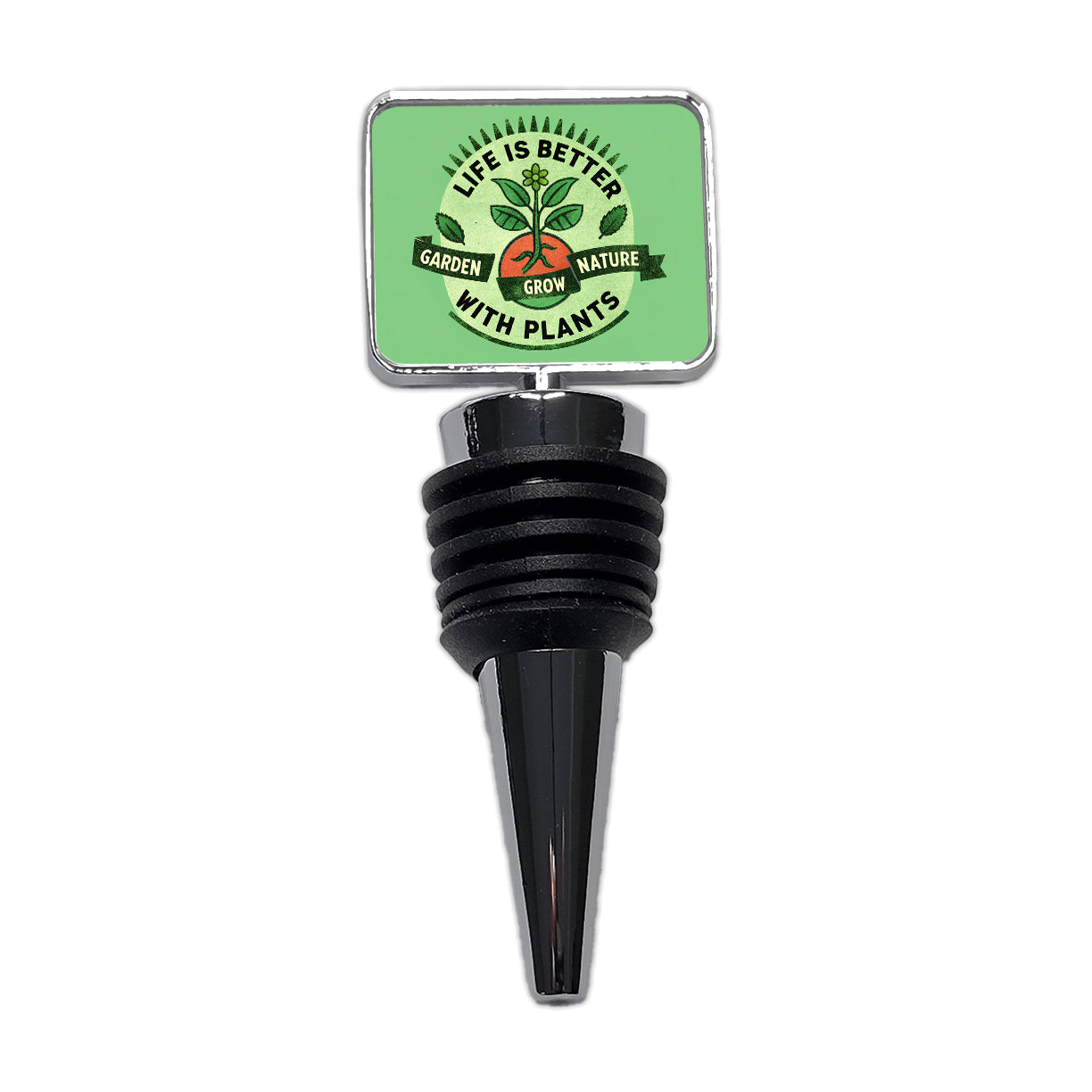 Life Is Better With Plants Wine Bottle Stopper