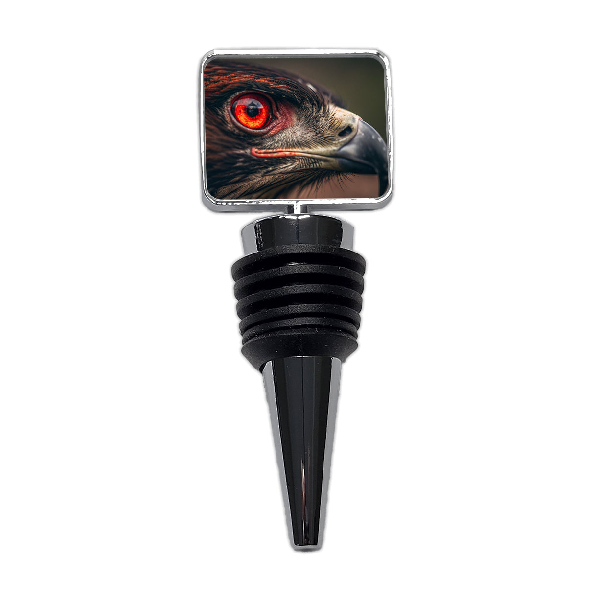 Red Eyes Hawk Bird Wine Bottle Stopper