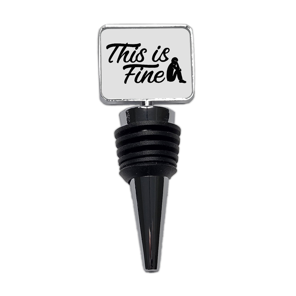 This Is Fine Funny Wine Bottle Stopper