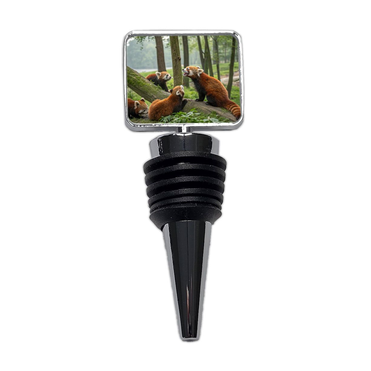 Bunch Of Red Pandas Wine Bottle Stopper