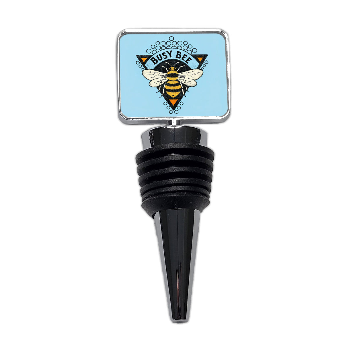 Busy Bee Blue Wine Bottle Stopper