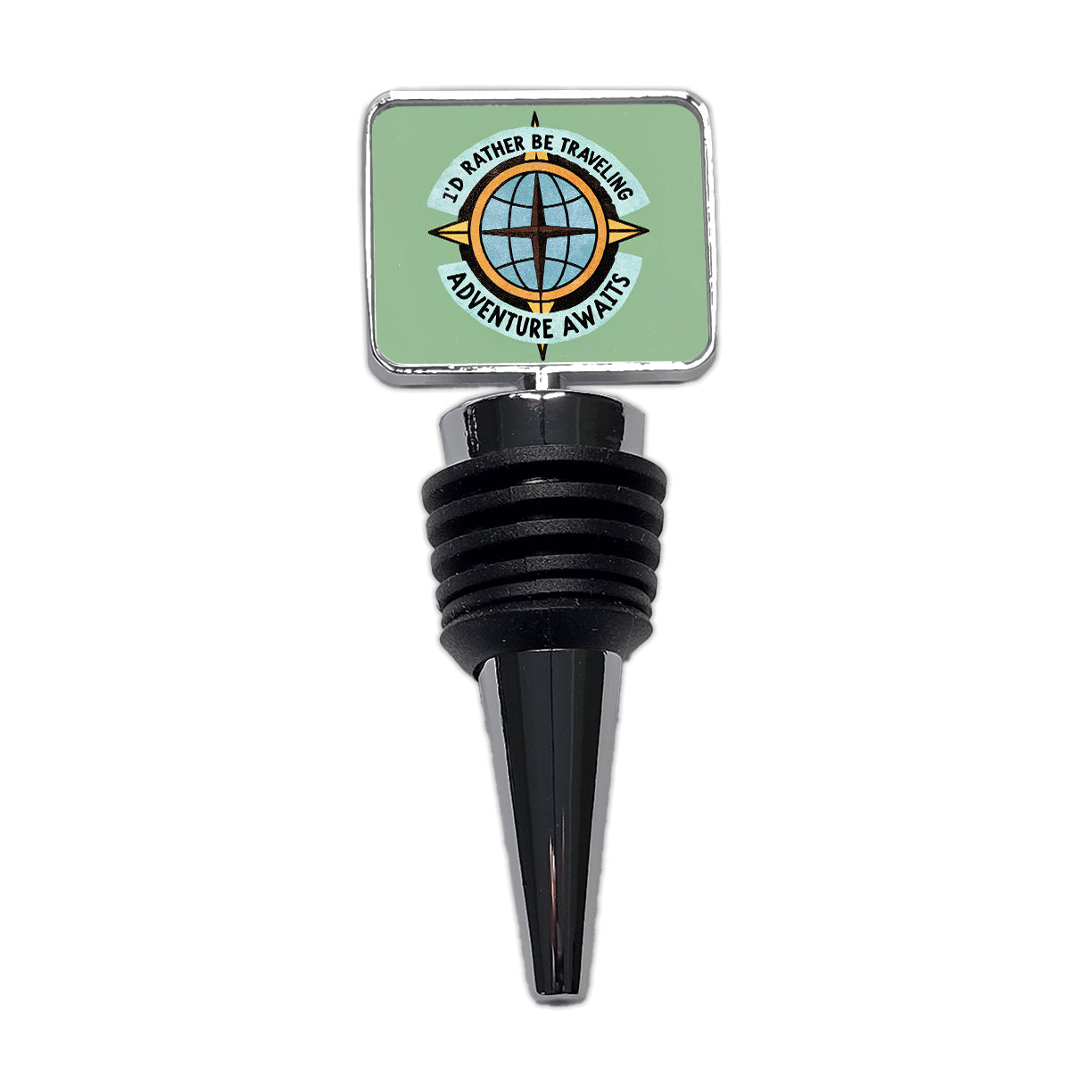 I'd Rather Be Traveling Adventure Wine Bottle Stopper