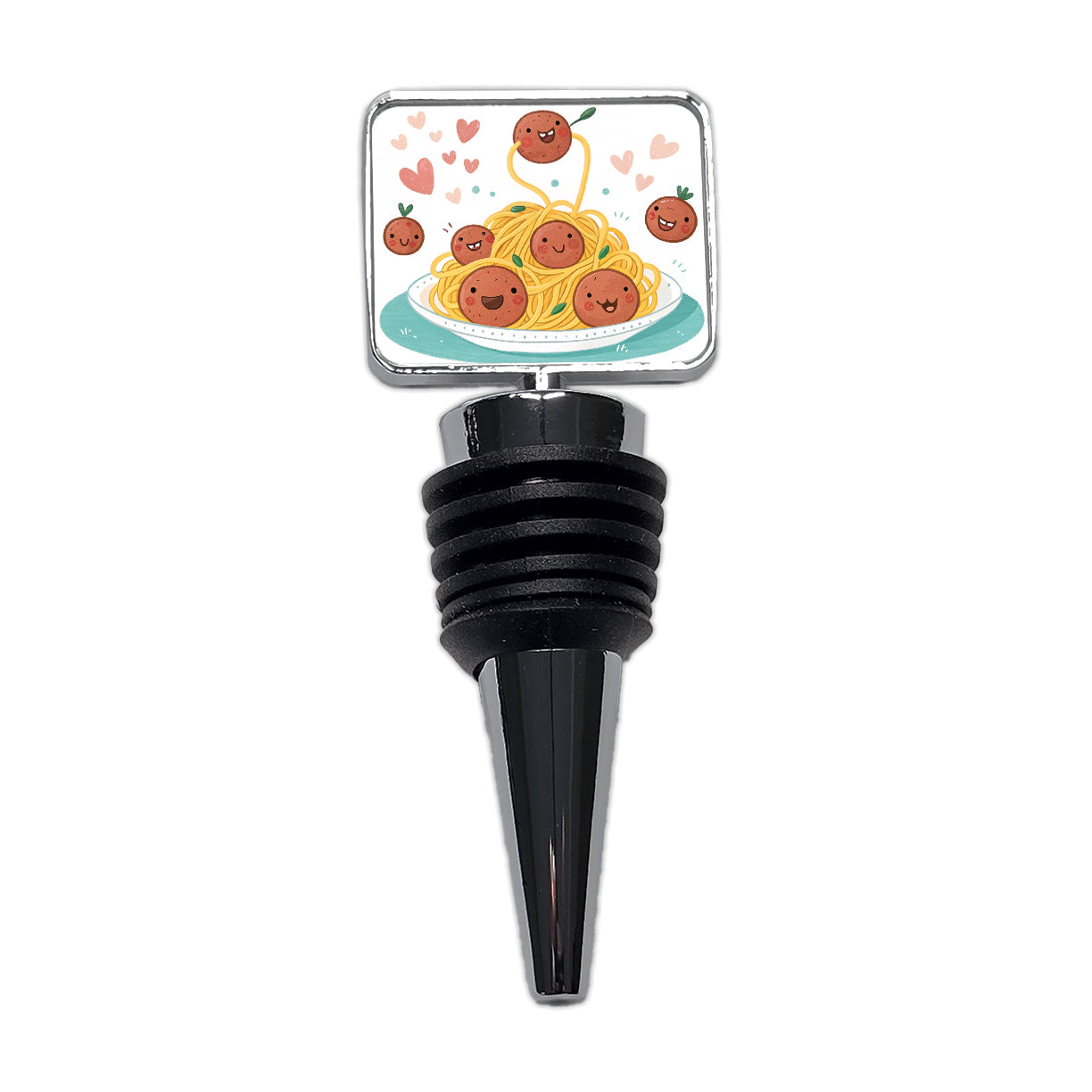 Kawaii Spaghetti And Meatballs Pasta Wine Bottle Stopper