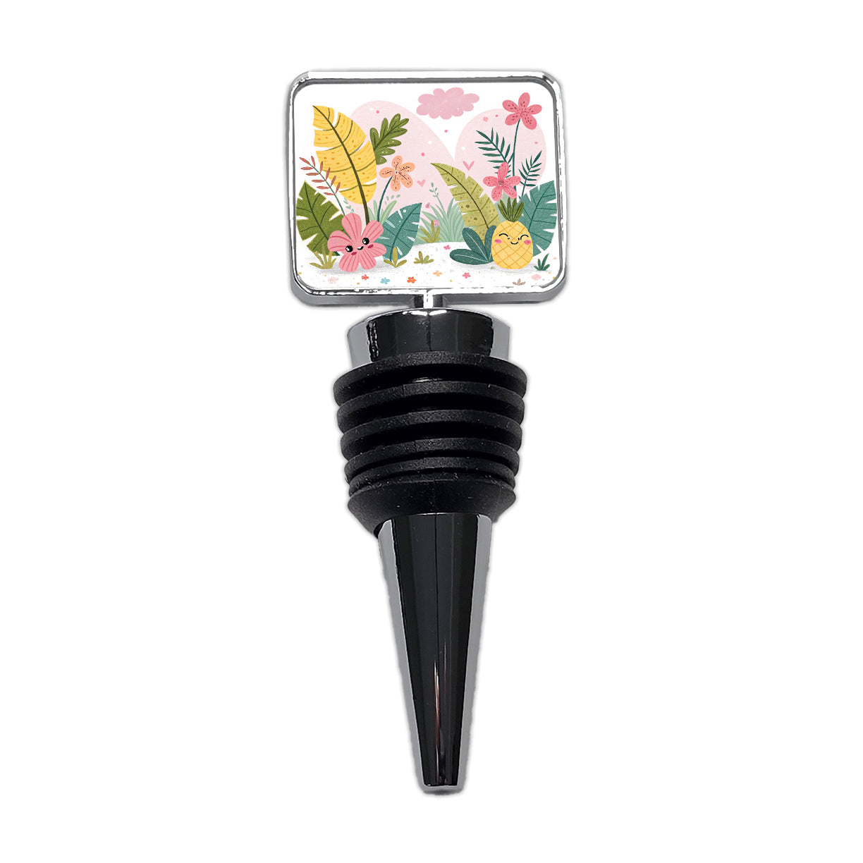 Kawaii Tropical Plants Wine Bottle Stopper