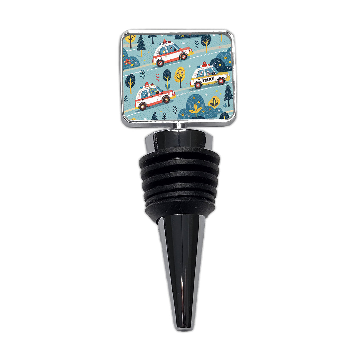 Police Cars Cute Wine Bottle Stopper