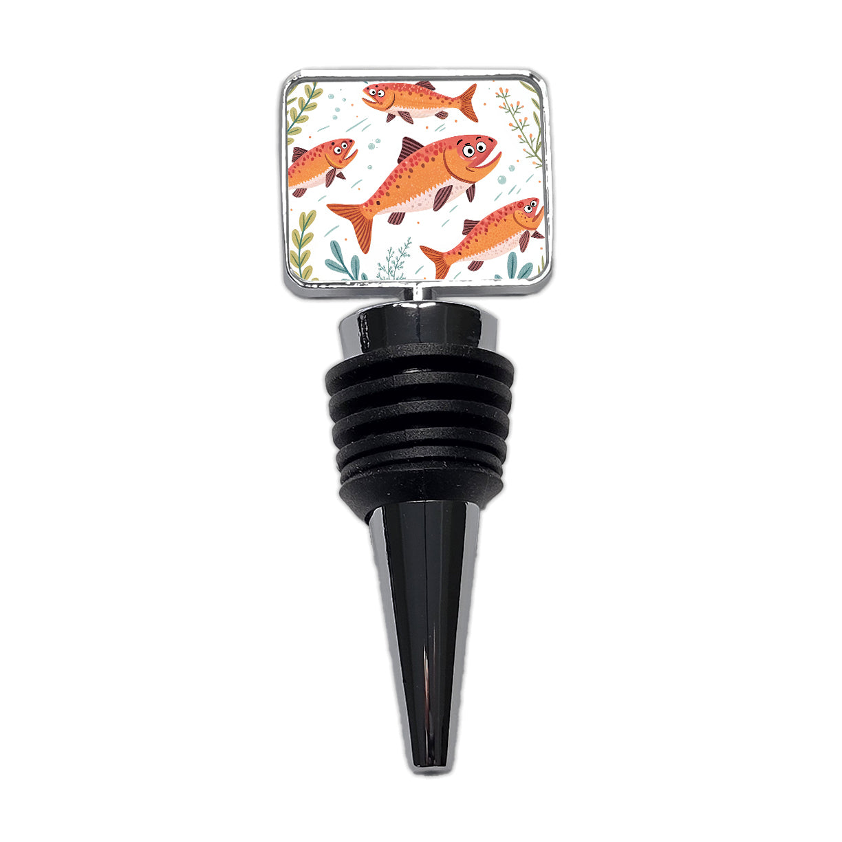 Salmon Fish Fishing Cute Wine Bottle Stopper
