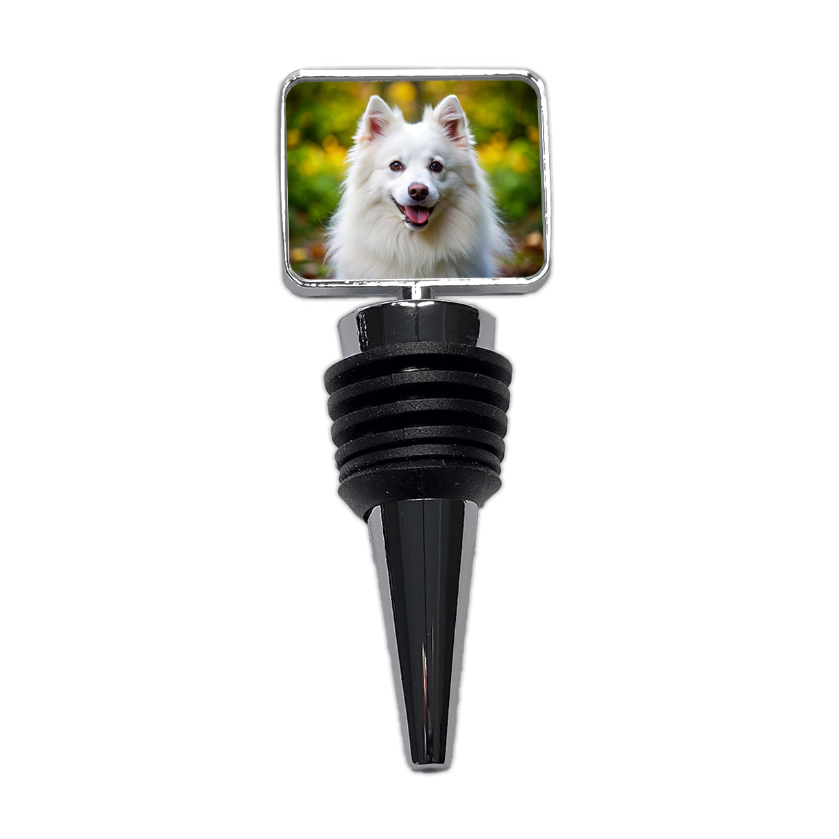 American Eskimo Dog Photo Wine Bottle Stopper