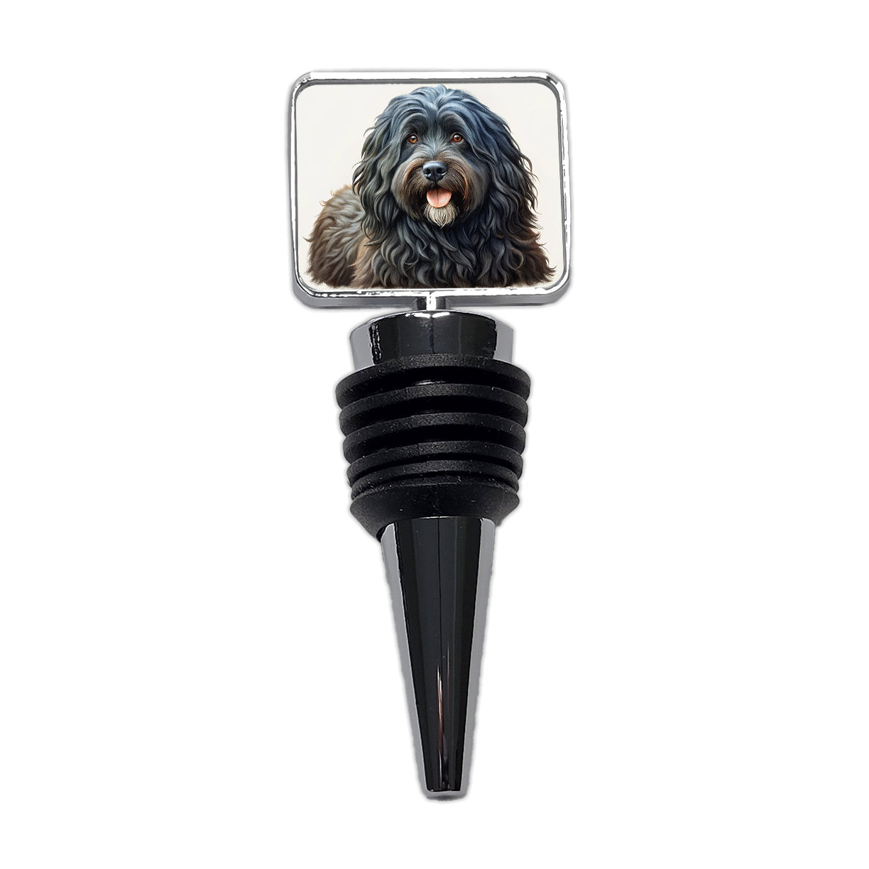 Bouviers Des Flandres Dog Illustration Wine Bottle Stopper