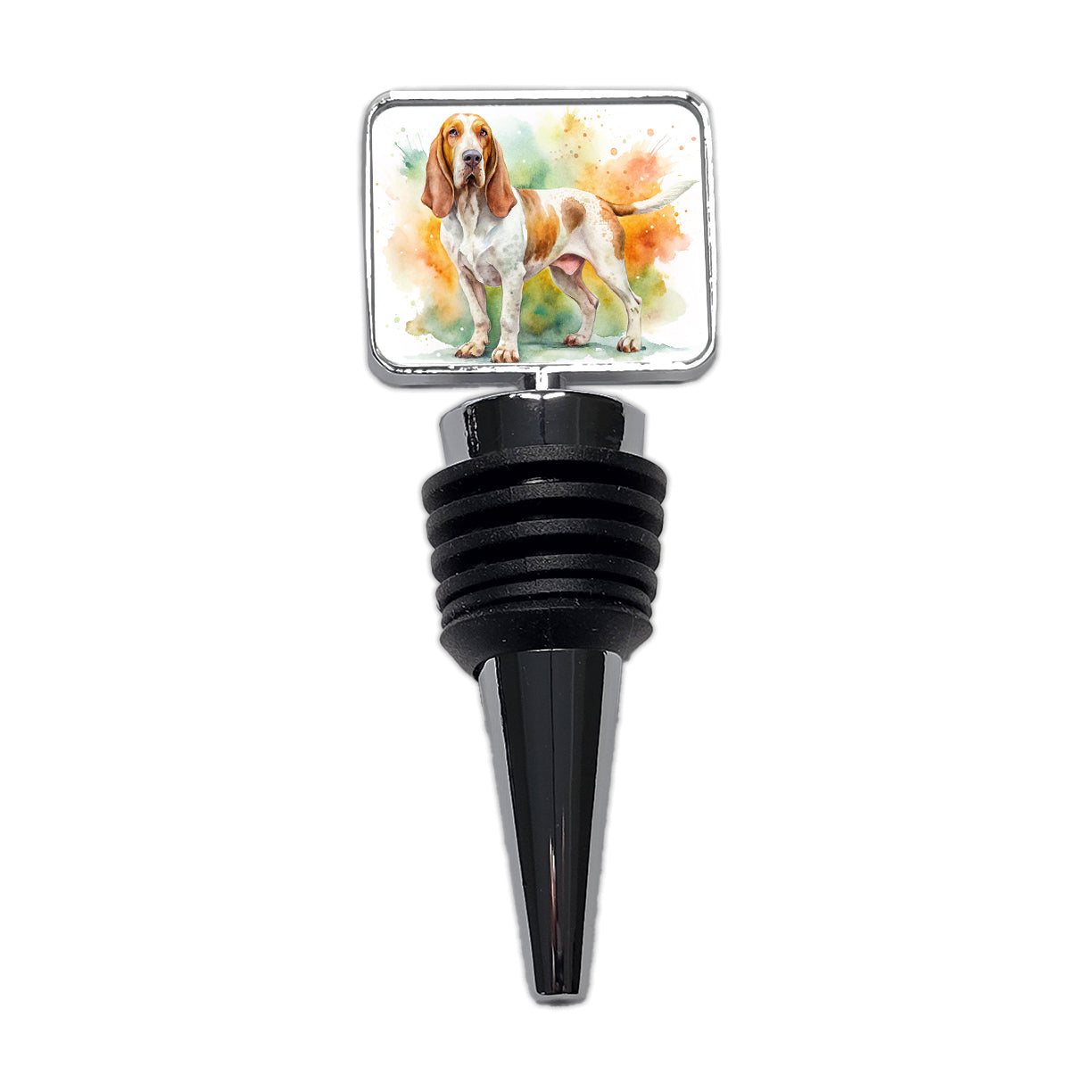 Bracco Italiano Dog Watercolor Style Wine Bottle Stopper
